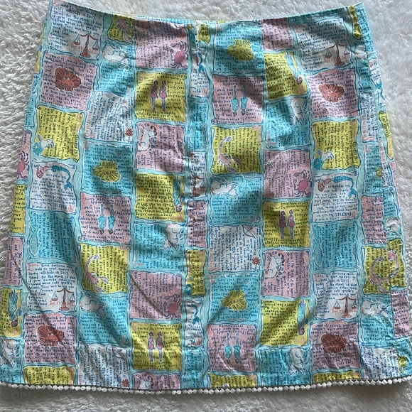 LILY PULITZER 2013 Zodiac Horoscope Written in the Stars Skirt Size 0 - Picture 3 of 11